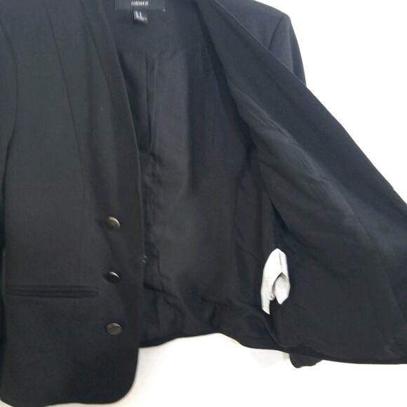Forever 21 black silver button blazer jacket M - Picture 7 of 10